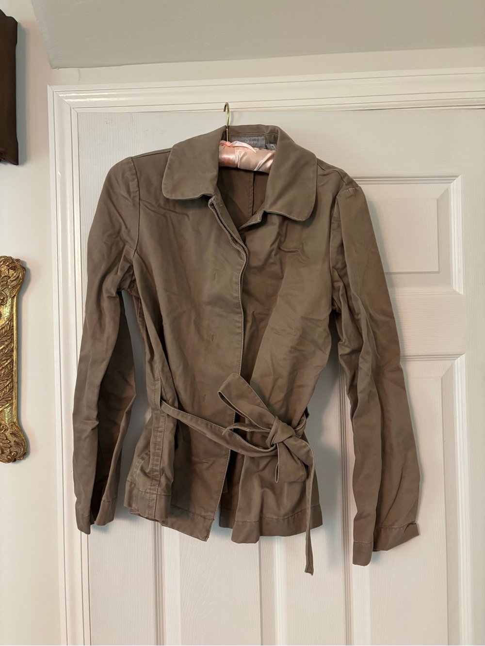 Liz Claiborne Taupe Belted Trench Coat